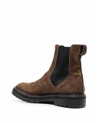 dunkelbraune Chelsea Boots aus Wildleder von Premiata