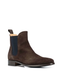 dunkelbraune Chelsea Boots aus Wildleder von Scarosso