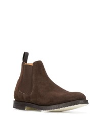 dunkelbraune Chelsea Boots aus Wildleder von Church's