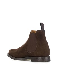 dunkelbraune Chelsea Boots aus Wildleder von Church's