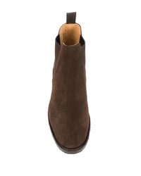 dunkelbraune Chelsea Boots aus Wildleder von Church's