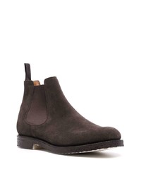 dunkelbraune Chelsea Boots aus Wildleder von Church's