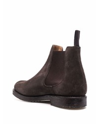 dunkelbraune Chelsea Boots aus Wildleder von Church's