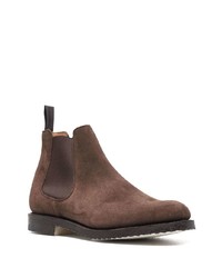 dunkelbraune Chelsea Boots aus Wildleder von Church's