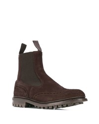 dunkelbraune Chelsea Boots aus Wildleder von Tricker's