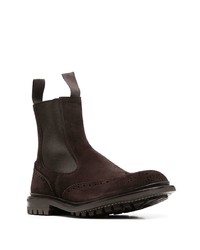 dunkelbraune Chelsea Boots aus Wildleder von Tricker's