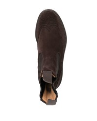 dunkelbraune Chelsea Boots aus Wildleder von Tricker's