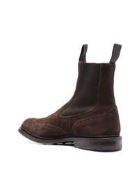 dunkelbraune Chelsea Boots aus Wildleder von Tricker's