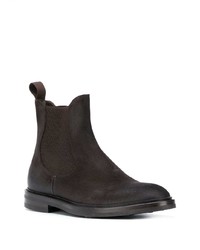 dunkelbraune Chelsea Boots aus Wildleder von Scarosso