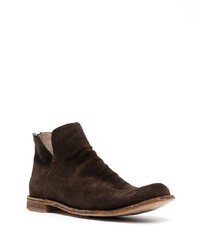 dunkelbraune Chelsea Boots aus Wildleder von Officine Creative