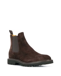 dunkelbraune Chelsea Boots aus Wildleder von Scarosso