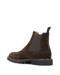 dunkelbraune Chelsea Boots aus Wildleder von Scarosso