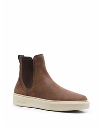 dunkelbraune Chelsea Boots aus Wildleder von Woolrich