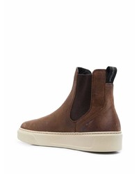 dunkelbraune Chelsea Boots aus Wildleder von Woolrich