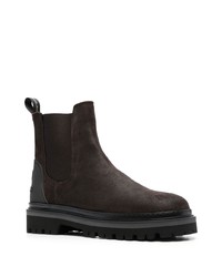 dunkelbraune Chelsea Boots aus Wildleder von Woolrich