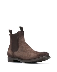 dunkelbraune Chelsea Boots aus Wildleder von Officine Creative