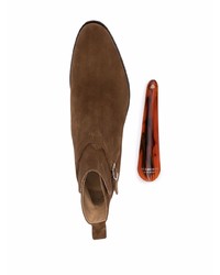 dunkelbraune Chelsea Boots aus Wildleder von Scarosso