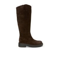 dunkelbraune Chelsea Boots aus Wildleder von Marc O'Polo