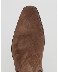 dunkelbraune Chelsea Boots aus Wildleder von Dune