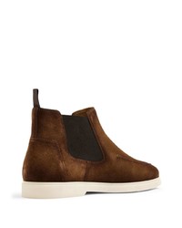 dunkelbraune Chelsea Boots aus Wildleder von Magnanni