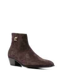 dunkelbraune Chelsea Boots aus Wildleder von Etro