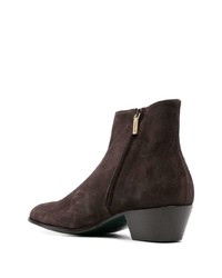 dunkelbraune Chelsea Boots aus Wildleder von Etro