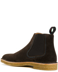 dunkelbraune Chelsea Boots aus Wildleder von Paul Smith