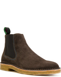 dunkelbraune Chelsea Boots aus Wildleder von Paul Smith