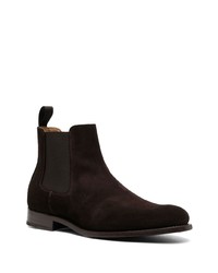 dunkelbraune Chelsea Boots aus Wildleder von Sandro