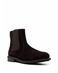 dunkelbraune Chelsea Boots aus Wildleder von Salvatore Ferragamo