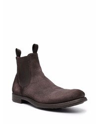 dunkelbraune Chelsea Boots aus Wildleder von Officine Creative