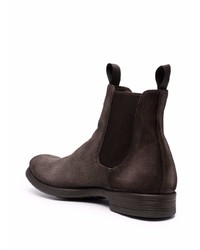 dunkelbraune Chelsea Boots aus Wildleder von Officine Creative