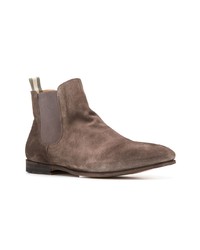 dunkelbraune Chelsea Boots aus Wildleder von Officine Creative