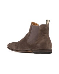 dunkelbraune Chelsea Boots aus Wildleder von Officine Creative