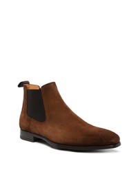 dunkelbraune Chelsea Boots aus Wildleder von Magnanni