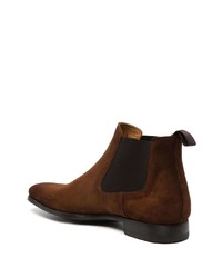 dunkelbraune Chelsea Boots aus Wildleder von Magnanni