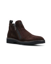 dunkelbraune Chelsea Boots aus Wildleder von Giuseppe Zanotti Design