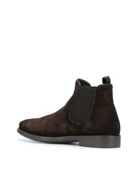 dunkelbraune Chelsea Boots aus Wildleder von Officine Creative