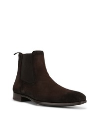 dunkelbraune Chelsea Boots aus Wildleder von Magnanni