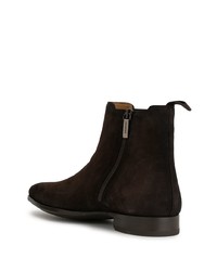 dunkelbraune Chelsea Boots aus Wildleder von Magnanni