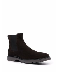 dunkelbraune Chelsea Boots aus Wildleder von Hogan