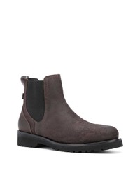 dunkelbraune Chelsea Boots aus Wildleder von Woolrich