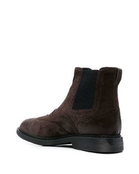 dunkelbraune Chelsea Boots aus Wildleder von Hogan