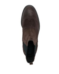 dunkelbraune Chelsea Boots aus Wildleder von Hogan