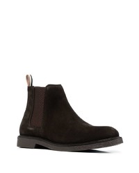 dunkelbraune Chelsea Boots aus Wildleder von BOSS