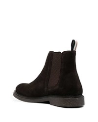 dunkelbraune Chelsea Boots aus Wildleder von BOSS