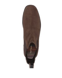 dunkelbraune Chelsea Boots aus Wildleder von Paul Smith