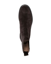 dunkelbraune Chelsea Boots aus Wildleder von Gianvito Rossi