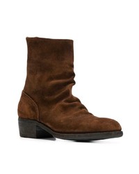 dunkelbraune Chelsea Boots aus Wildleder von Premiata