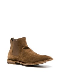 dunkelbraune Chelsea Boots aus Wildleder von Officine Creative